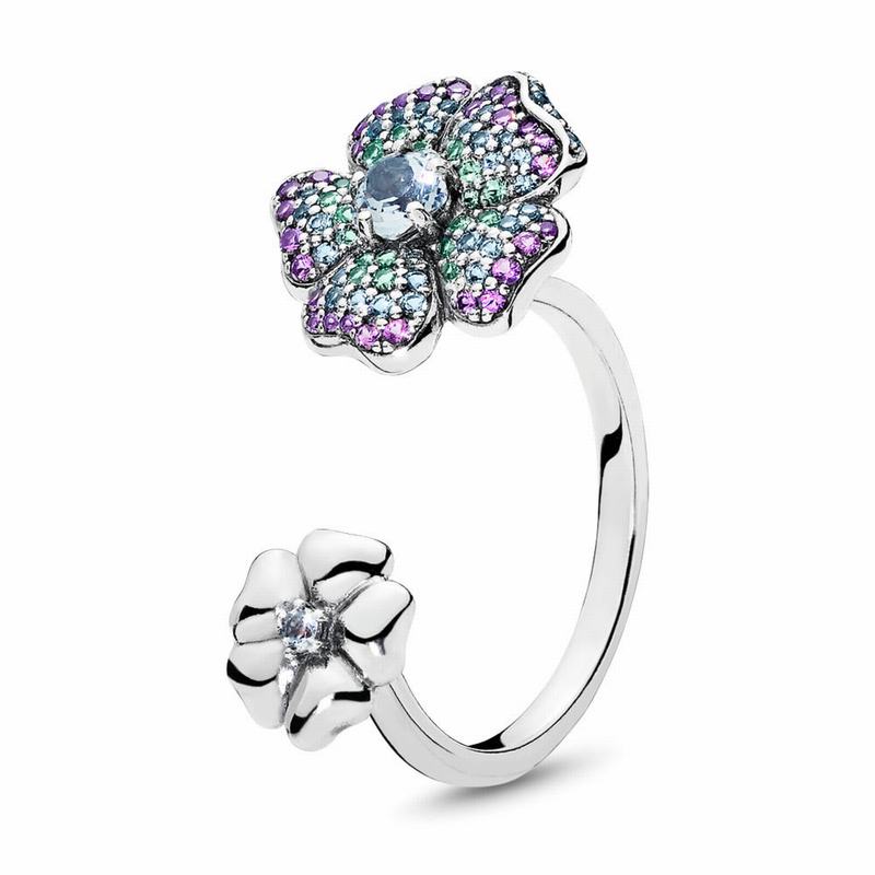 Inele statement Pandora Glorious Blooms Argint/Albastri (s5PIDvjt)